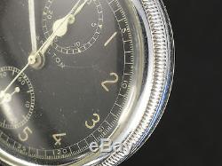 VINTAGE 1940s EARLY WWII HAMILTON MODEL 23 NAVIGATIONAL POCKET WATCH WORKING