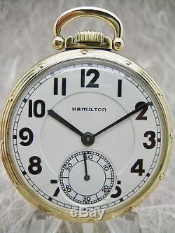 VINTAGE HAMILTON 950B POCKET WATCH 23 JEWEL 16s EXCELLENT RR TIME PIECE