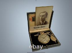 VTG HAMILTON POCKET WATCH 14k SOLID YELLOW GOLD BY HILTON U. BROWN With 4 BOOKS