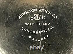 VTG Hamilton 992B Railroad Pocket Watch 10k Gold Filled 21j WORKING! WARRANTY