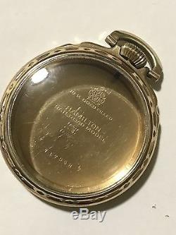 Very Nice Hamilton16S Railroad Model 10K Gold Filled Railroad Pocket Watch Case