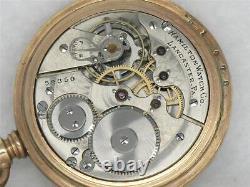 Very Rare 16s Hamilton 976 First Run Pocketwatch, 16 Jewel, 14k Gf Case, Running