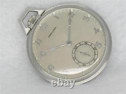 Very Rare Serial #r14 Platinum Hamilton Gents 23 Jewel 923 Pocketwatch, Running