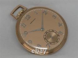 Very Rare Solid 14k Red Gold Hamilton Gents 21 Jewel 921 Pocket Watch, Running