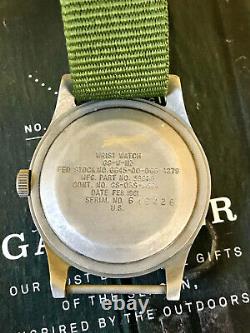Vietnam Ref GG-W-113 Hamilton US military 1981 men's watch, Hack 649 movement