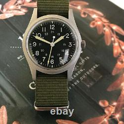 Vietnam War GG-W-113 Spec Hamilton 1988 military men's watch, Rare screw back