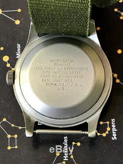 Vietnam War Hamilton US military 1969 men's watch, model GG-W-113 with Hack