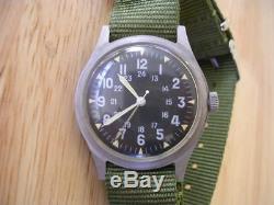 Vietnam War US military 1969 issued men's watch, GG-W-113 Specs Hack