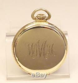 Vintage 12 Size Hamilton 14K Gold 922 Open Face 23 Jewel Pocket Watch Free Ship