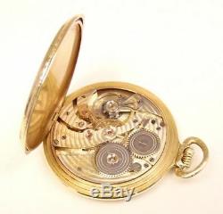 Vintage 12 Size Hamilton 14K Gold 922 Open Face 23 Jewel Pocket Watch Free Ship