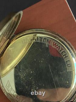 Vintage 12 Size Hamilton Pocket Watch, Gr. 912, Keeping Time, Year 1929, 17 J