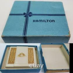 Vintage 14k Hamilton 917 Pocketwatch Set with Original Box Knife Chain