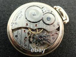 Vintage 16 Size Hamilton Openface Pocket Watch Grade 992b 1952 Keeping Time