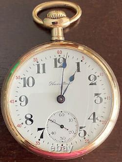 Vintage 16S Hamilton Pocket Watch, GR. 974, Keeping Time, Year 1916, 17 Jewel