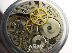 Vintage 16s Hamilton 4992B 22 jewel Navigational pocket watch. 1944. Runs great
