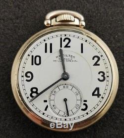 Vintage 16s Hamilton Railway Special Grade 950b Pocket Watch From 1952 Running