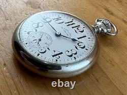 Vintage 17 Jewels Hamilton Railway Special Pocket Watch Size 16 Nickel Case