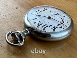 Vintage 17 Jewels Hamilton Railway Special Pocket Watch Size 16 Nickel Case