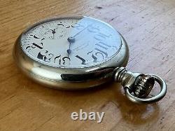 Vintage 17 Jewels Hamilton Railway Special Pocket Watch Size 16 Nickel Case