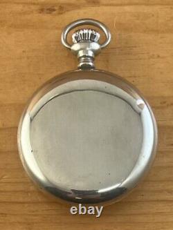 Vintage 17 Jewels Hamilton Railway Special Pocket Watch Size 16 Nickel Case