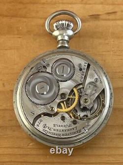 Vintage 17 Jewels Hamilton Railway Special Pocket Watch Size 16 Nickel Case