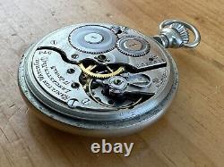 Vintage 17 Jewels Hamilton Railway Special Pocket Watch Size 16 Nickel Case