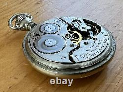 Vintage 17 Jewels Hamilton Railway Special Pocket Watch Size 16 Nickel Case