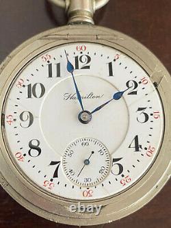 Vintage 18s Hamilton Pocket Watch, Gr. 940, Runs Good, Year 1907, Display Back