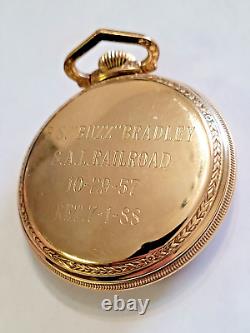 Vintage 1904 Hamilton 990 Railroad Pocket Watch size 16 21 Jewels Gold filled