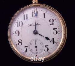 Vintage 1908 Hamilton 18S 21J Grade 940 Display Case Railroad Pocket Watch