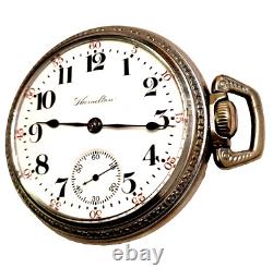 Vintage 1909 HAMILTON WATCH CO. 941 Pocket Watch Size 18 21 Jewels Sidewinder