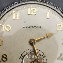 Vintage 1913 Hamilton 914 17 Jewels Running Pocket Watch Antique