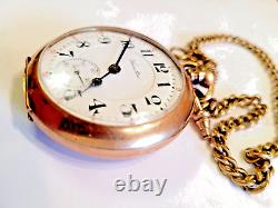 Vintage 1915 Hamilton Grade 992 Railroad 21 Jewels Pocket Watch Size 16 with Chain