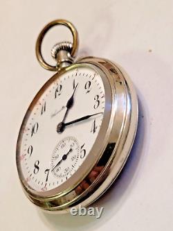 Vintage 1919 RR Hamilton grade 992 pocket watch, 16 size, 21 jewel Display Case