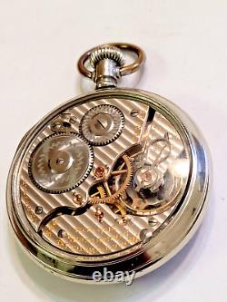 Vintage 1919 RR Hamilton grade 992 pocket watch, 16 size, 21 jewel Display Case