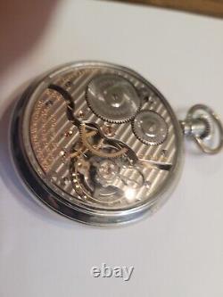 Vintage 1919 RR Hamilton grade 992 pocket watch, 16 size, 21 jewel Display Case