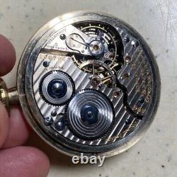 Vintage 1920 Wadsworth-hamilton 992 Pocket Watch 16 Size 21 Jewels Railroad