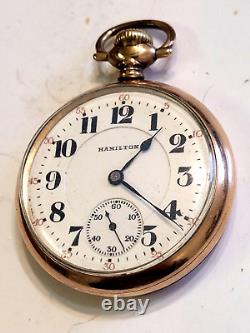 Vintage 1924 Hamilton 992 Pocket Watch 16 Size 21 Jewel Railroad Grade 10k Gf