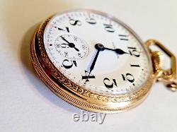 Vintage 1926 HAMILTON 992 RR POCKET WATCH, 16 SIZE, 21 JEWELS with Chain & Knife