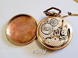 Vintage 1926 HAMILTON 992 RR POCKET WATCH, 16 SIZE, 21 JEWELS with Chain & Knife