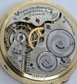 Vintage 1932 HAMILTON 974 Special 10K G. F. Montgomery Dial 17J RR Pocket Watch