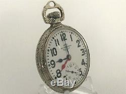Vintage 1938 BALL HAMILTON OFFICIAL RAILROAD STANDARD Pocket Watch with BALL CASE