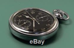 Vintage 1940s HAMILTON US Army Issued Pocket Watch Military Chronograph
