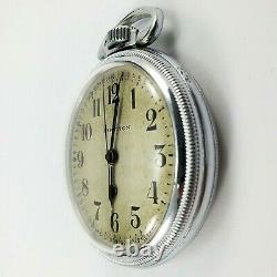 Vintage 1941/42 Hamilton Pocket Watch O/F 22 Jewels Model 5 Grade 4992B 6 adjs