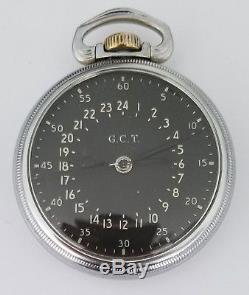 Vintage 1942 YEAR WW2 Hamilton GCT Military 4992B 22J Pocket Pilots Watch Runs
