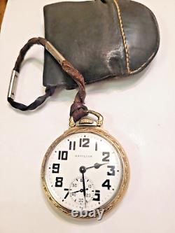 Vintage 1946 Hamilton 992B RR Approved Size 16s 21 Jewels Pocket Watch GF