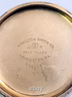 Vintage 1946 Hamilton 992B RR Approved Size 16s 21 Jewels Pocket Watch GF