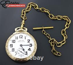 Vintage 1946 Hamilton Railway Special 992 B 10k Gold Filled Pocket Watch