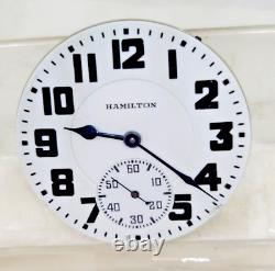 Vintage 1948 Hamilton 992 B Open Face Pocket Watch Movement -16 S! 21 J! RUN