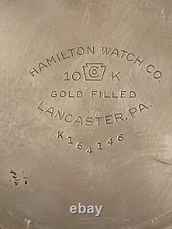 Vintage 1956 HAMILTON 992B 21 Jewels Sz 16 RAILROAD 10K Gold-Filled Pocket Watch